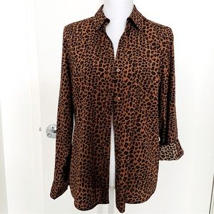 The Limited Women’s Sz Medium Blouse Animal Print Long Sleeve. 
Excellent